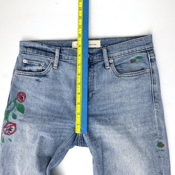 GAP Women's Jeans Best Girlfriend Straight Leg Distressed Embroidered size 25 - Picture 5 of 9